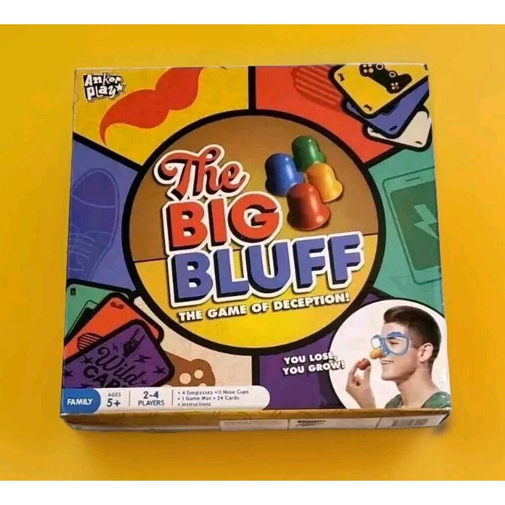 The Big Bluff Family Board Game Of Deception 2-4 Players Ages 5 & Up Anker